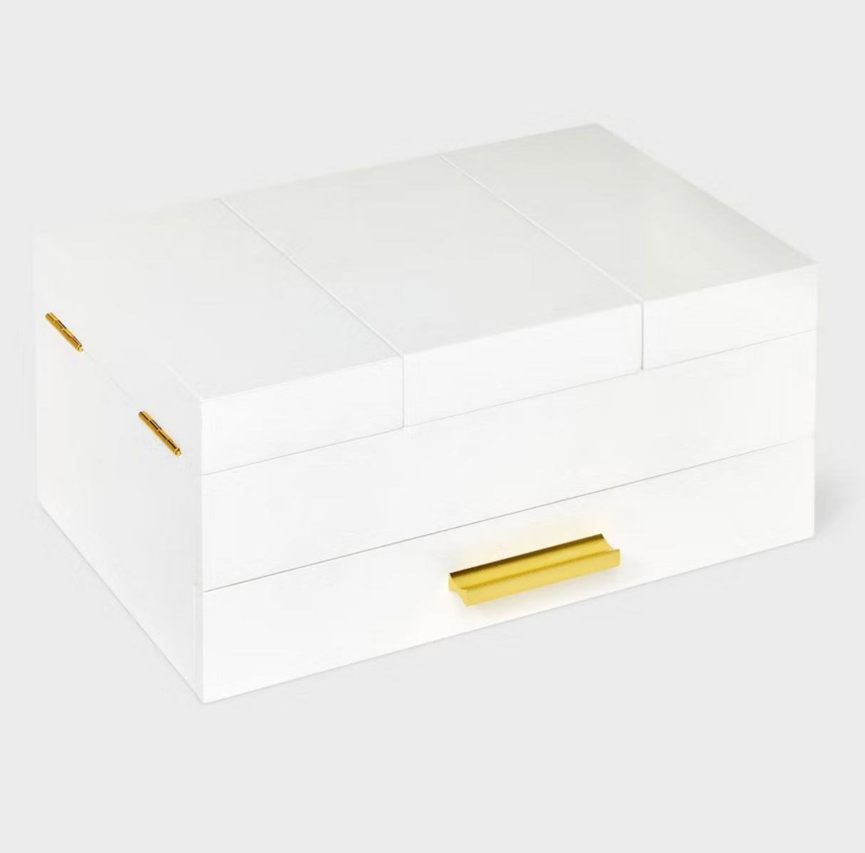 A New Day Flip Top with Drawer Jewelry Organizer - White