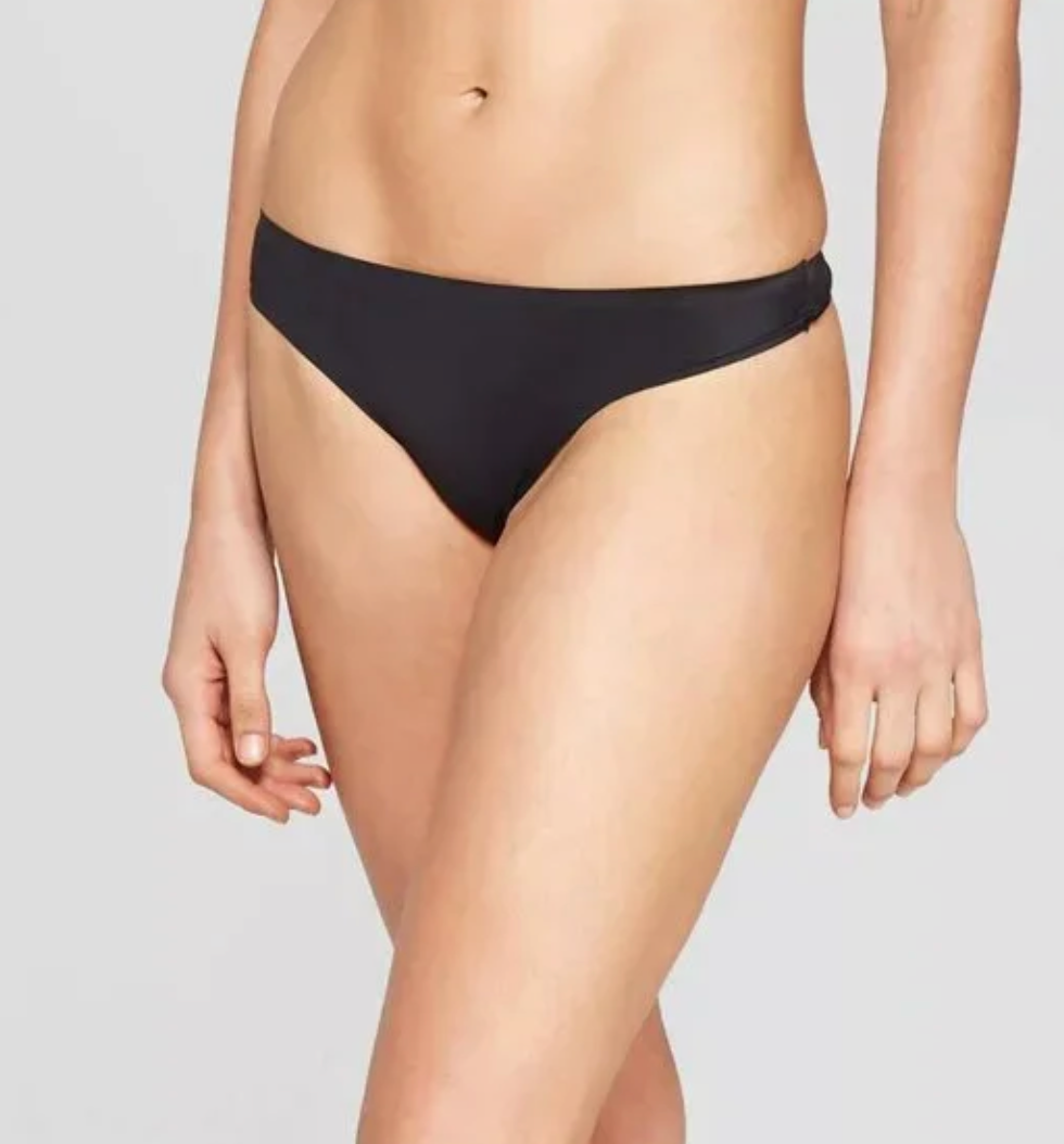 Auden Women's Bonded Cotton Micro Thong - Black