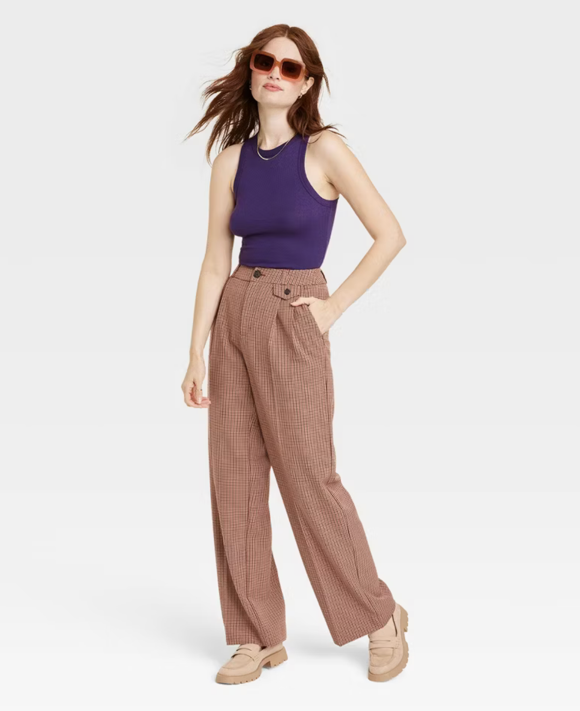 A New Day Women's Slim Fit Ribbed High Neck Tank Top