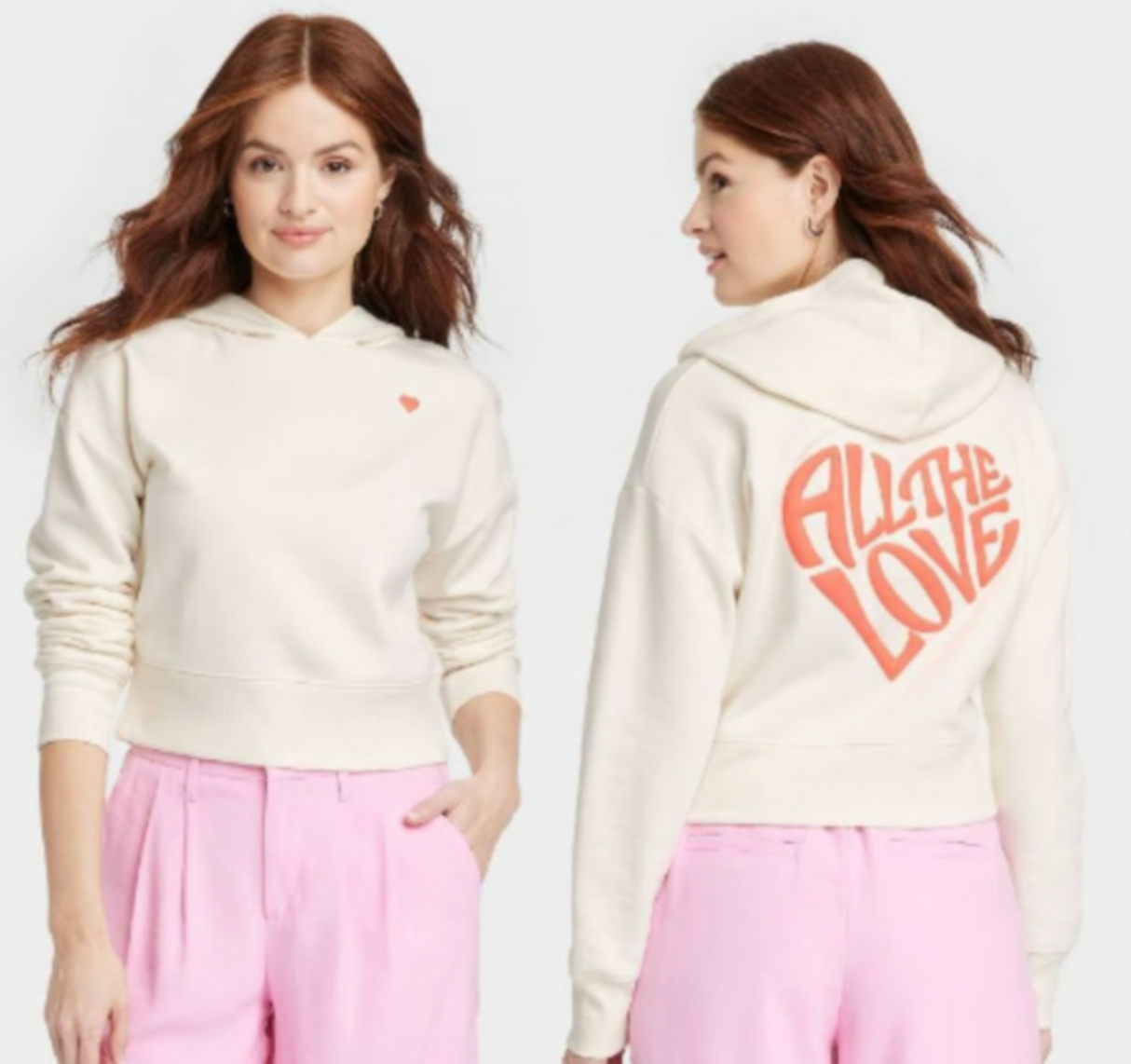 A New Day Women's Hooded Love Sweatshirt