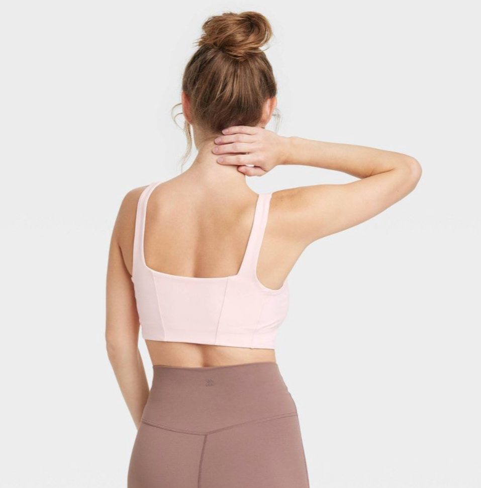 All In Motion Everyday Soft Light Support Corset Bra - Light Pink