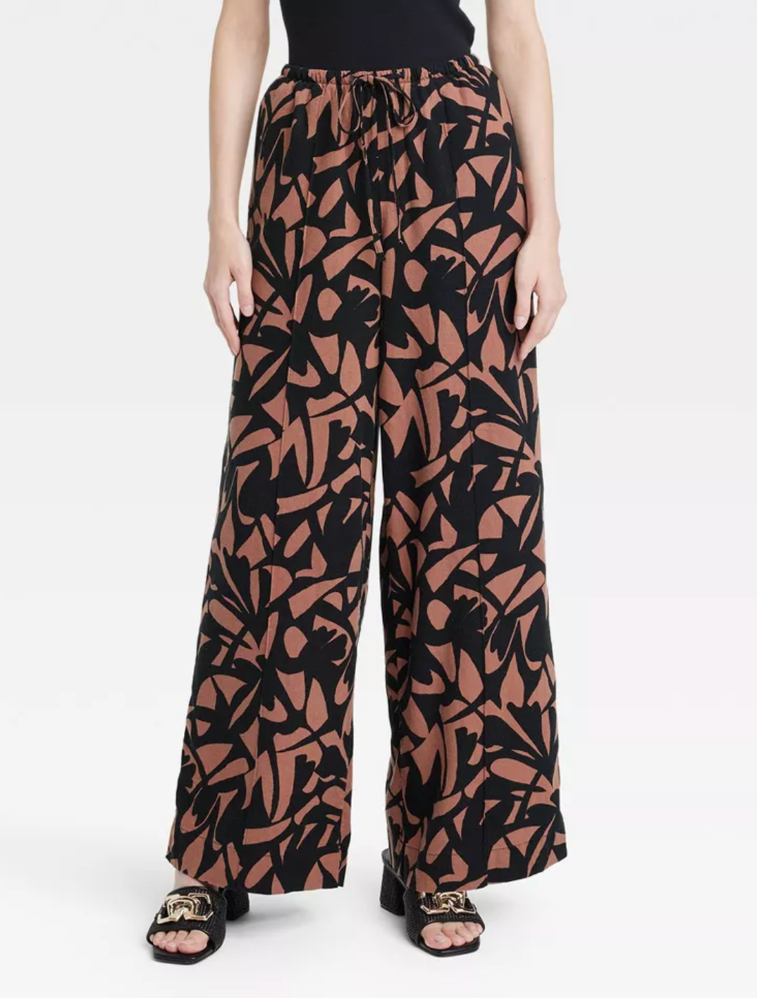 A New Day Women's High-Rise Wide Leg Linen Pull-On Pants