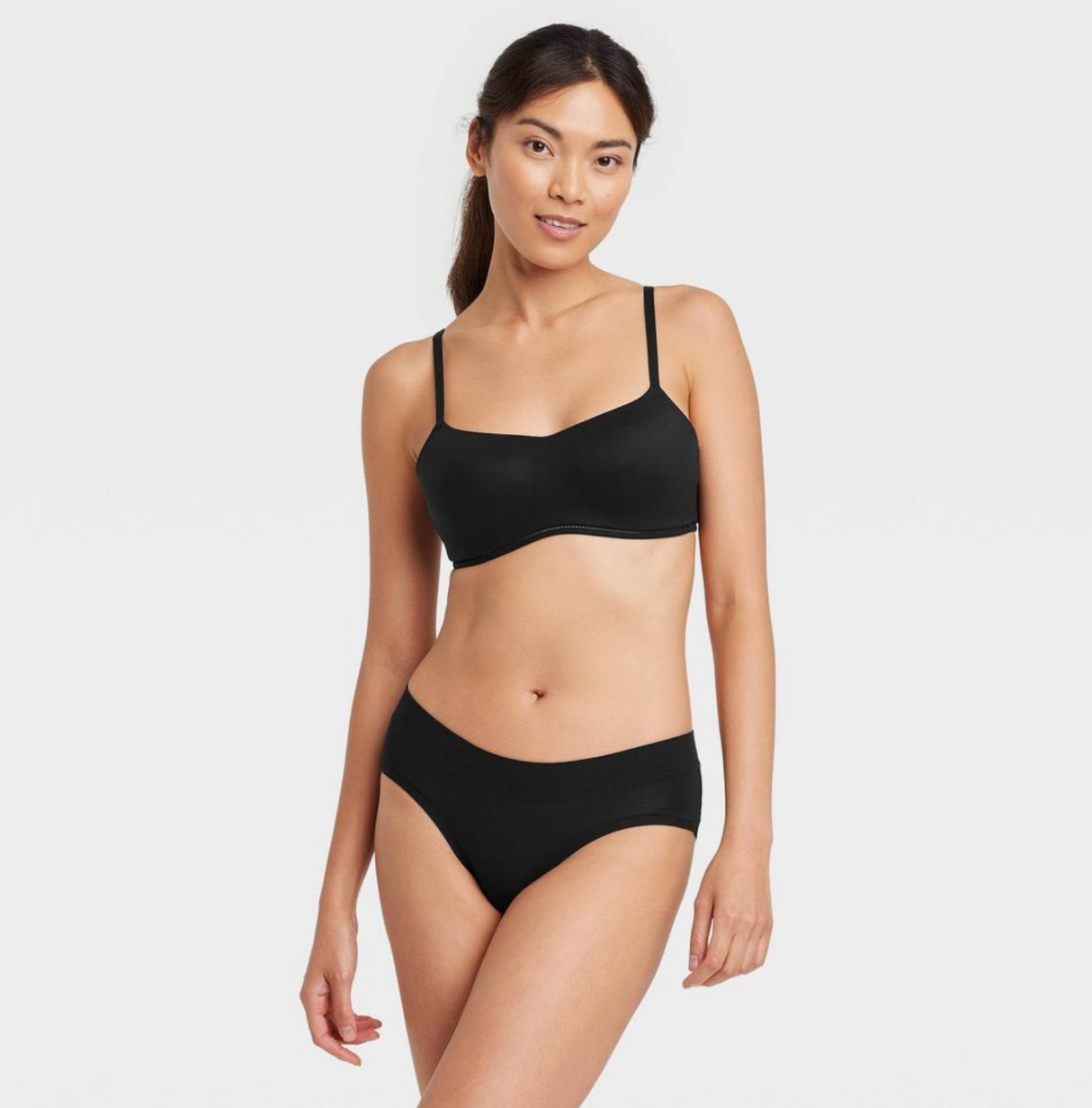 Auden Women's Cotton Hipster Underwear - Black