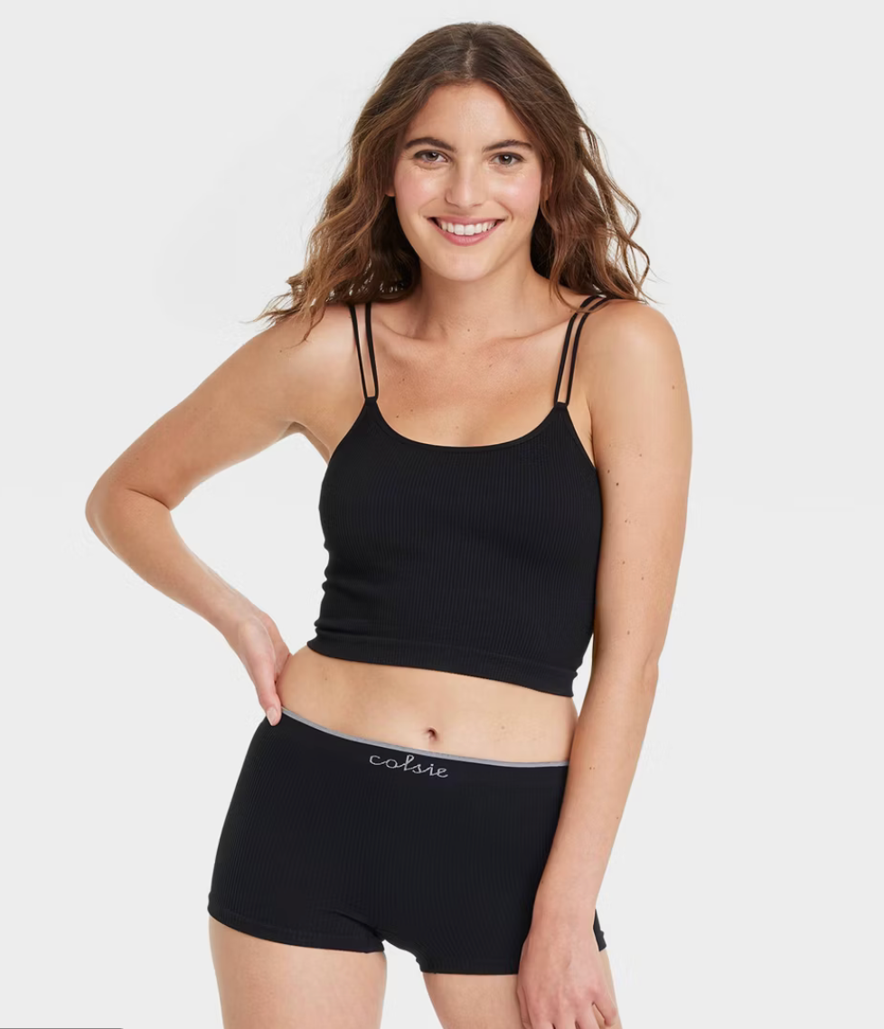Colsie Women's Seamless Boy Shorts - Black