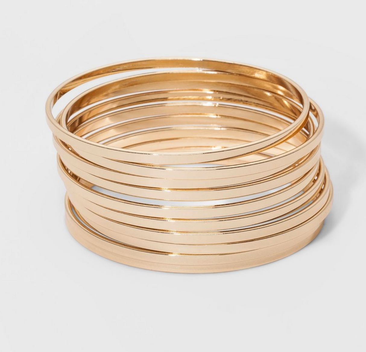 A New Day Gold Bangle Bracelet 10pc Set