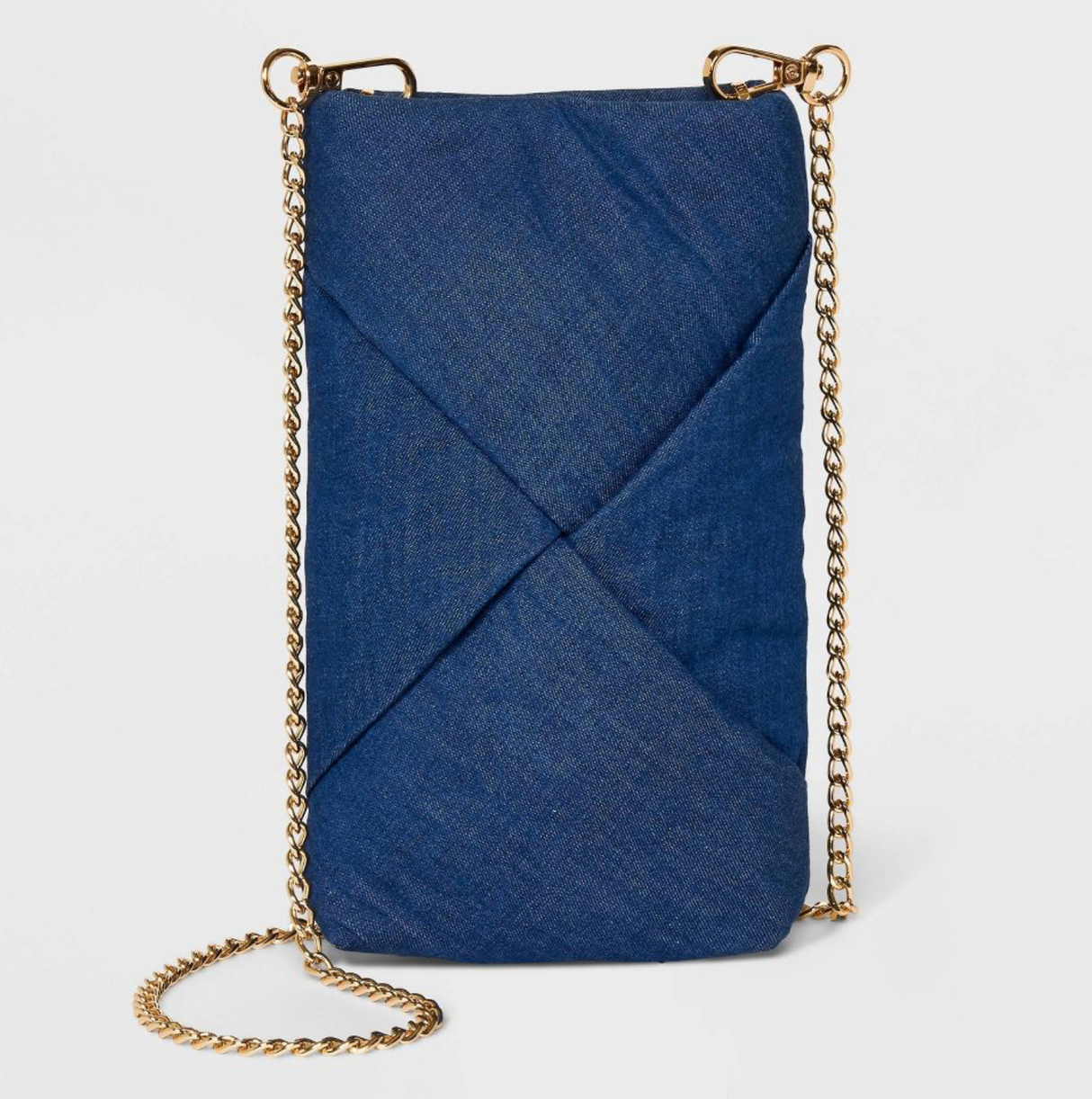 A New Day Blue Denim Cell Phone Crossbody Bag