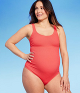 Isabel Maternity by Ingrid & Isabel Crinkle One Piece Maternity Swimsuit - Red