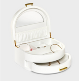 A New Day Half Crescent Lacquer Organizer Jewelry Box -  White