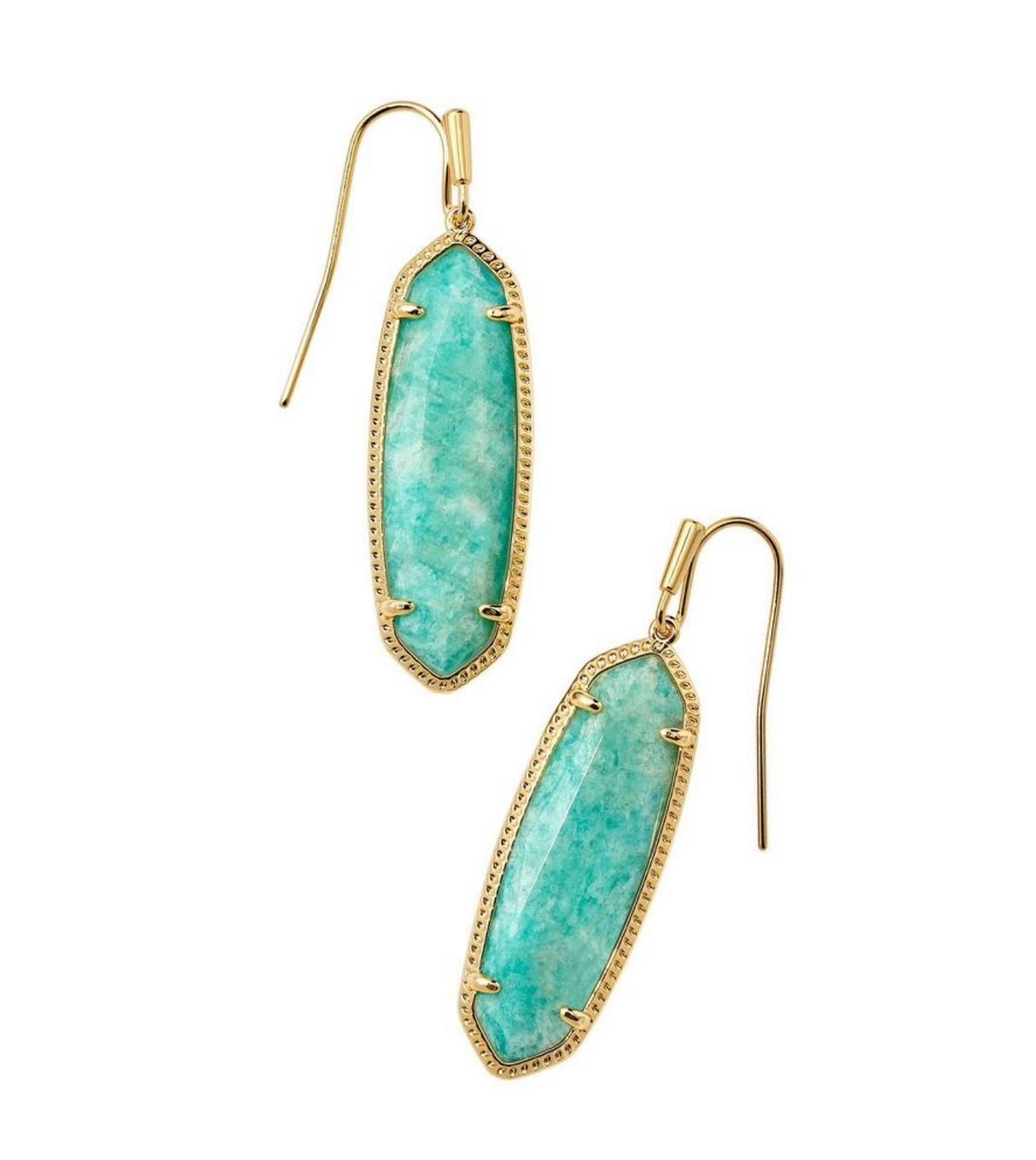 Kendra Scott Eleanor 14K Gold Over Brass Amazonite Small Drop Earrings - Turquoise Magnesite