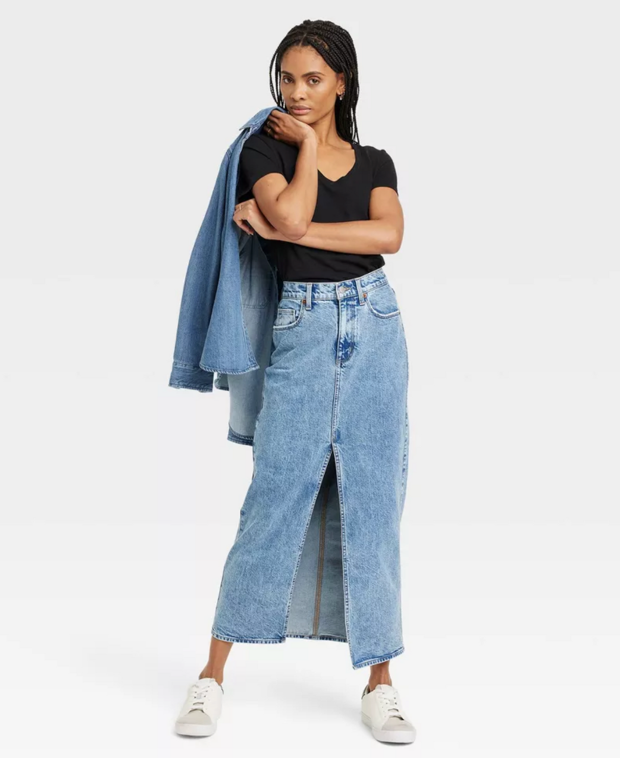 Universal Thread Women's Denim Maxi Skirt