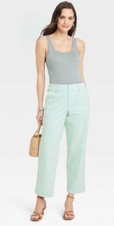 A New Day Women's High-Rise Straight Ankle Chino Pants