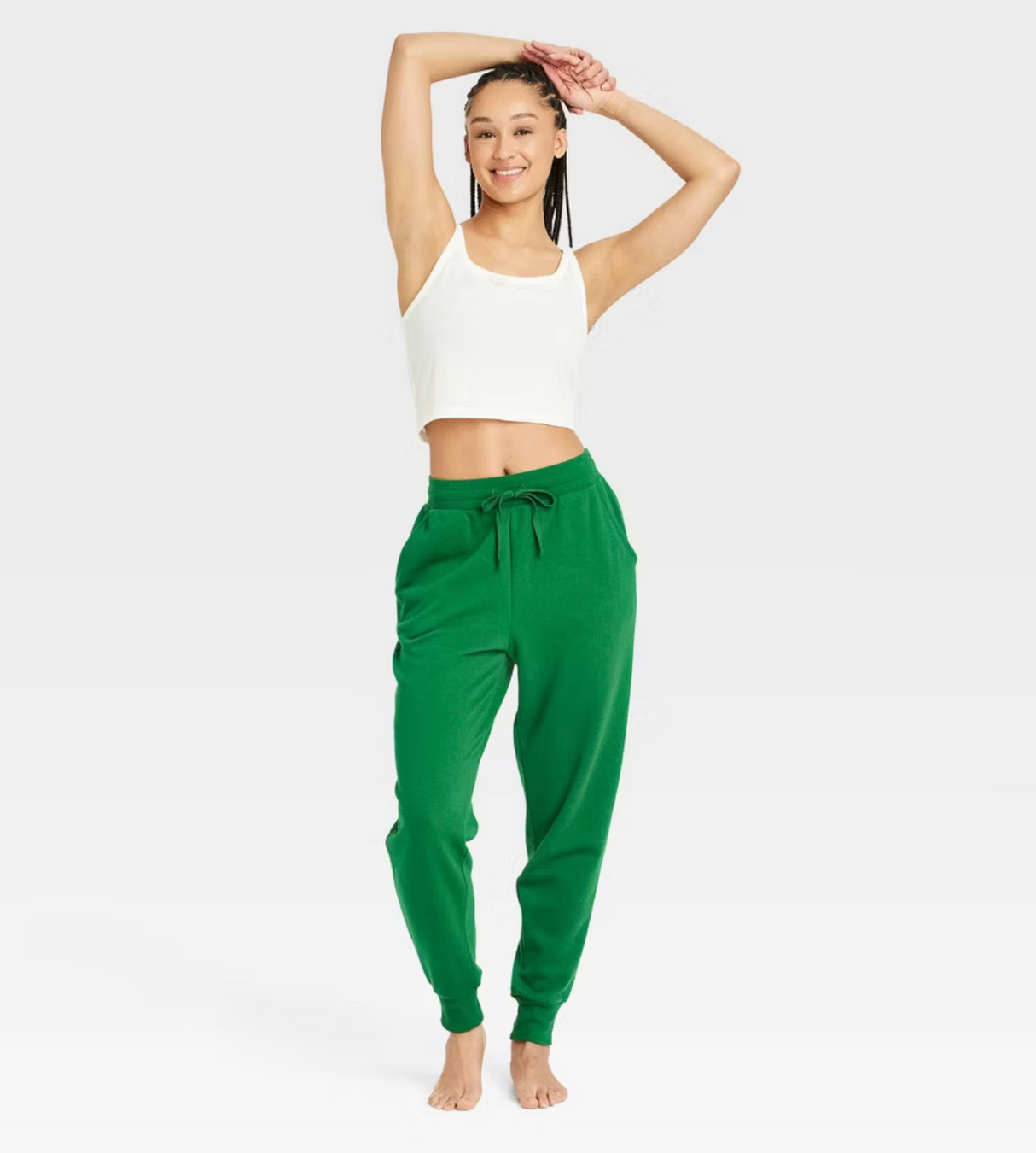 Colsie Fleece Lounge Jogger Pants - Green