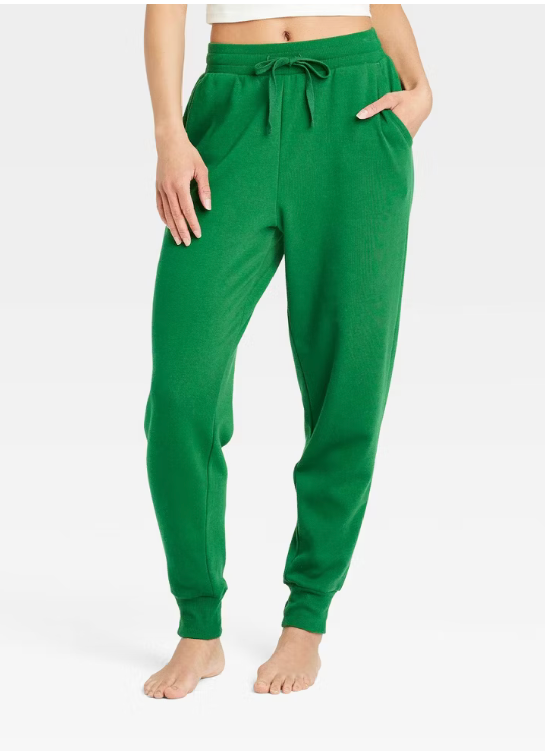 Colsie Fleece Lounge Jogger Pants - Green