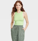 A New Day Women's Slim Fit Ribbed High Neck Tank Top