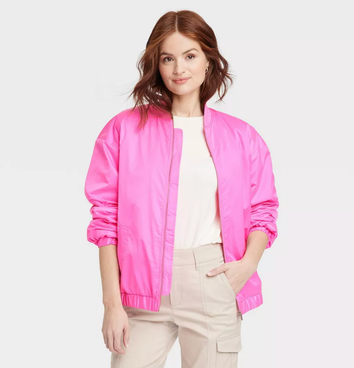 A New Day Women's Bomber Jacket - Pink