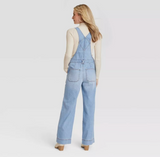 Universal Thread Wide Leg Denim Overalls - Light Wash