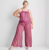 Future Collective with Jenny K. Lopez Striped Wide Leg Sweater Pants - Pink