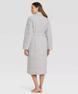 Stars Above Women's Quilted Robe - Heather Gray