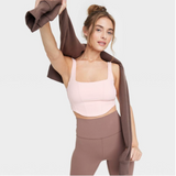All In Motion Everyday Soft Light Support Corset Bra -  Light Pink