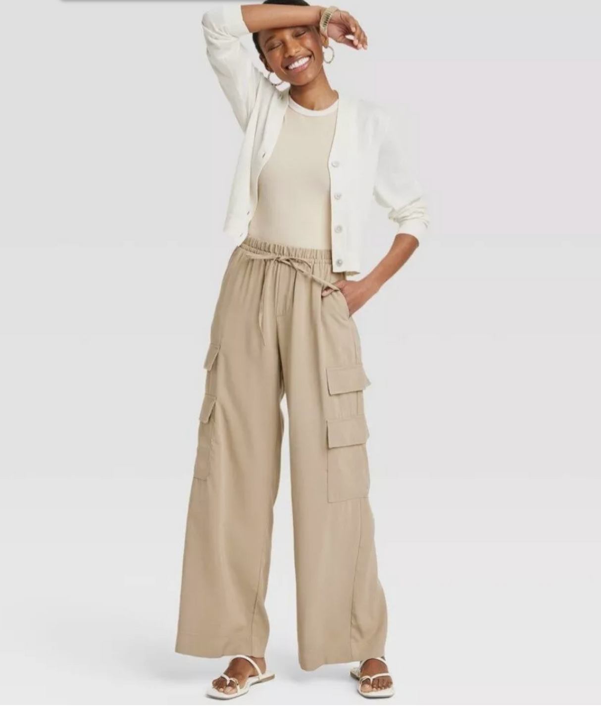 A New Day Women's High-Rise Wide Leg Cargo Pants