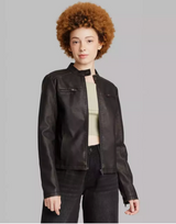 Wild Fable Women's Faux Leather Racing Jacket