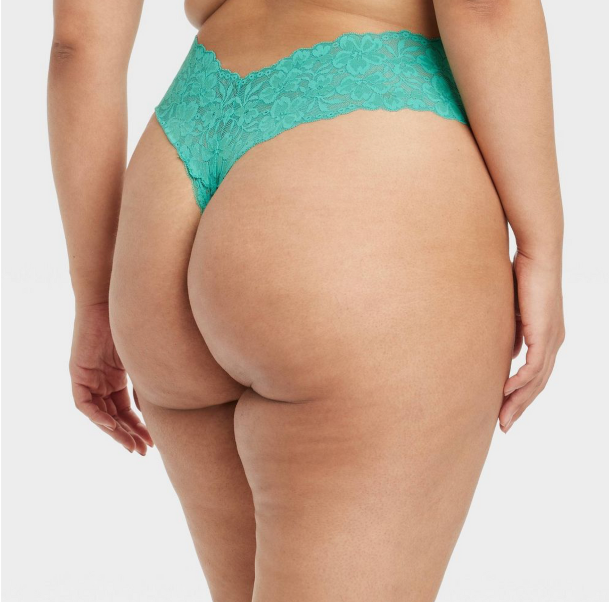 Auden Women's Allover Lace Thong - Jade