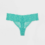 Auden Women's Allover Lace Thong - Jade