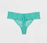 Auden Women's Allover Lace Thong - Jade