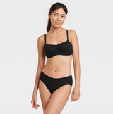 Auden Women's Cotton Hipster Underwear -  Black