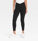 A New Day Women's Crossover V-Waistband Leggings -  Black