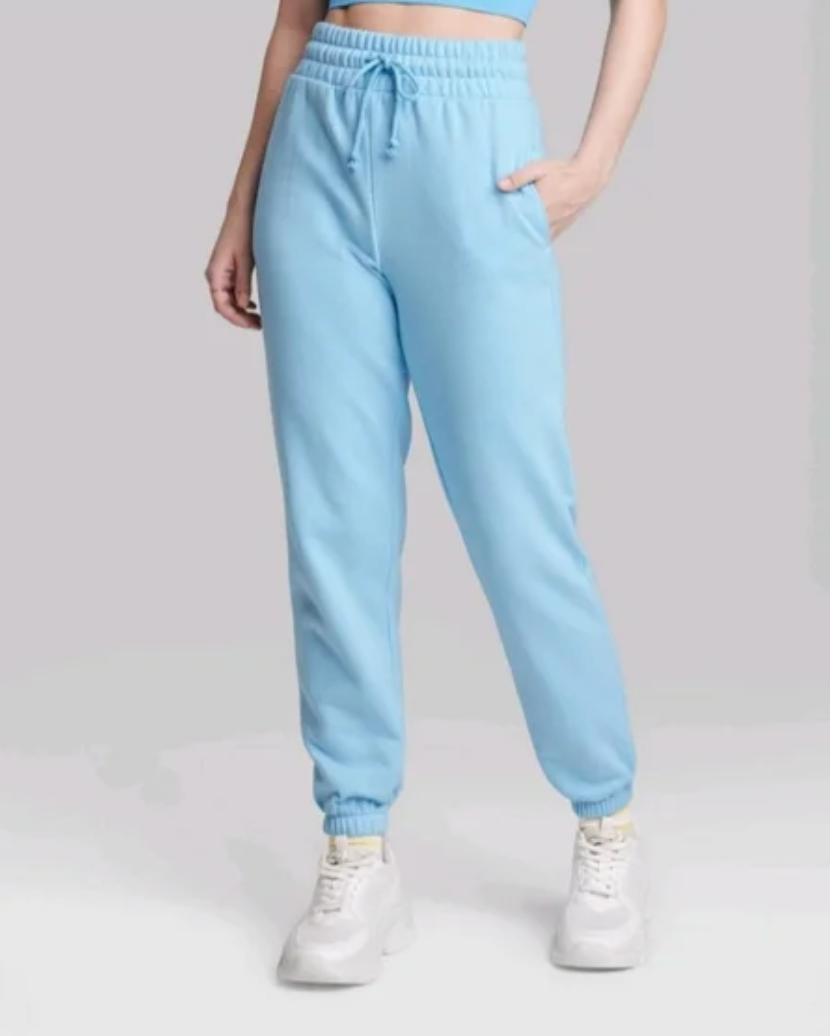 Wild Fable" High-Rise Tapered Joggers - Light Blue